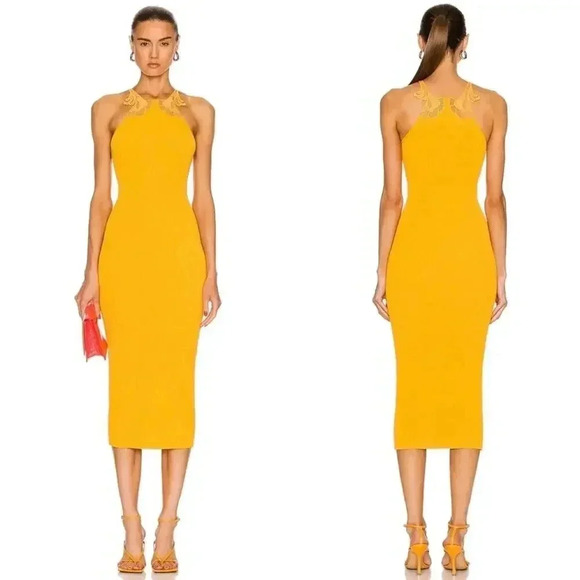 475 Self-Portrait Bodycon Midi Dress Size Small